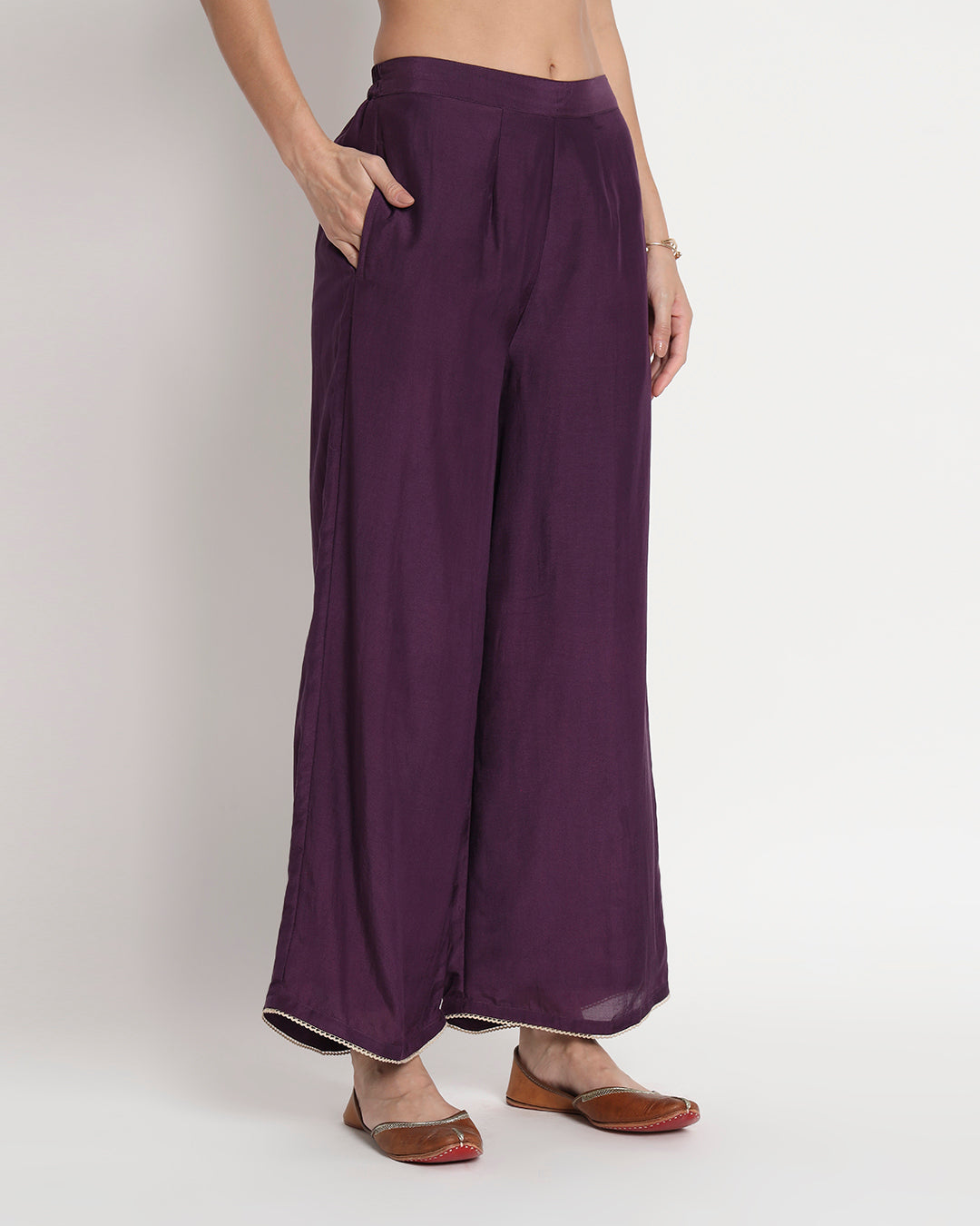 Plum Passion Round Neck Gala Co-ord Set