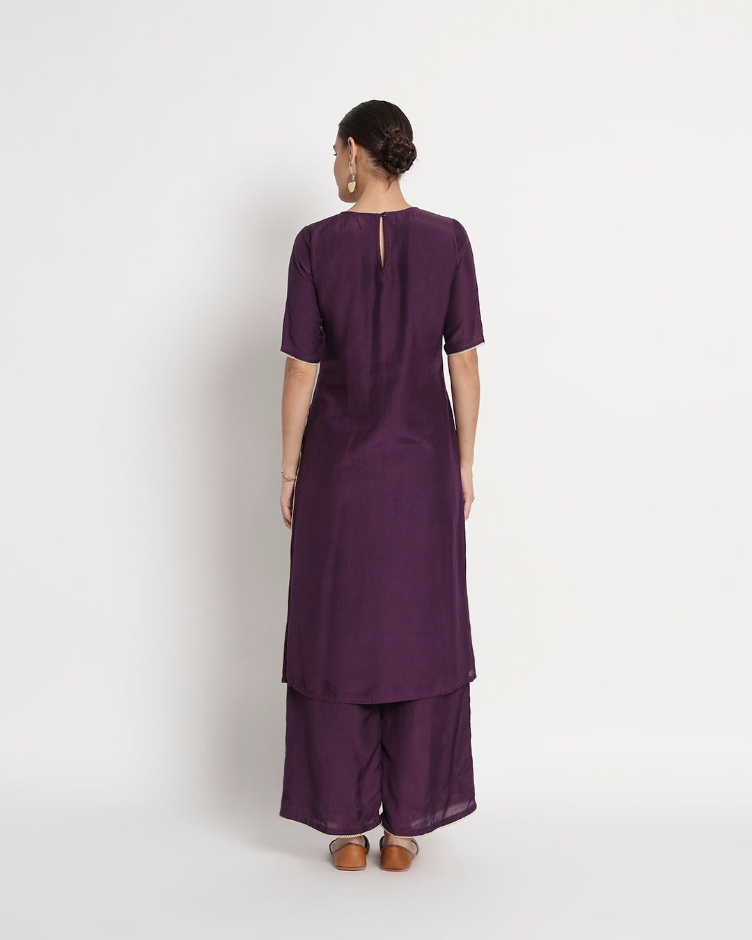 Plum Passion Round Neck Gala Co-ord Set