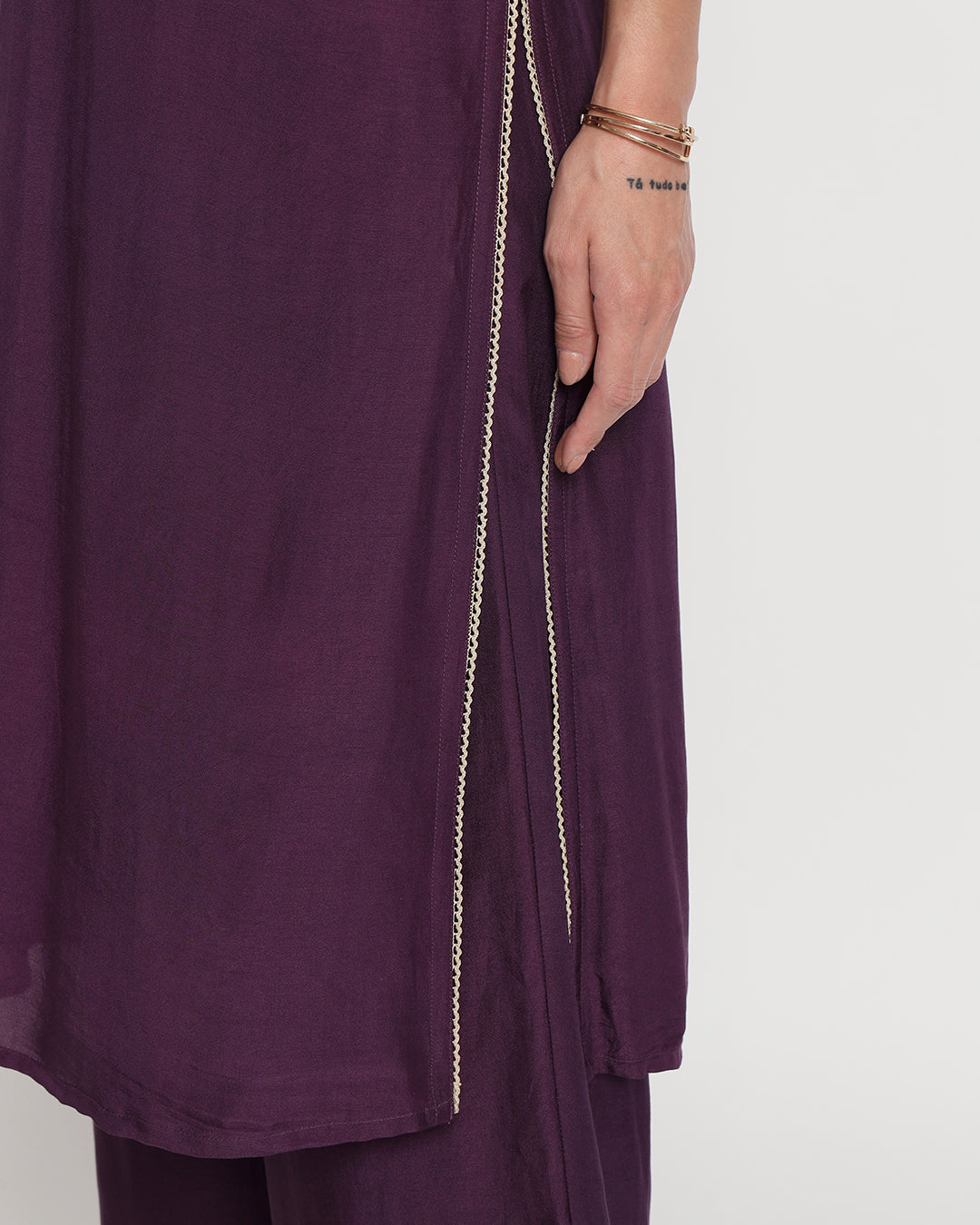 Plum Passion Round Neck Gala Co-ord Set