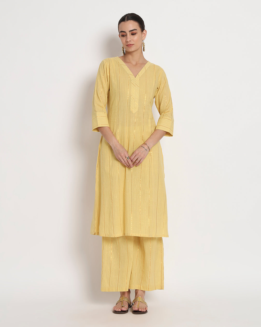 Summer Yellow Glisten Glamour Gala Co-ord Set