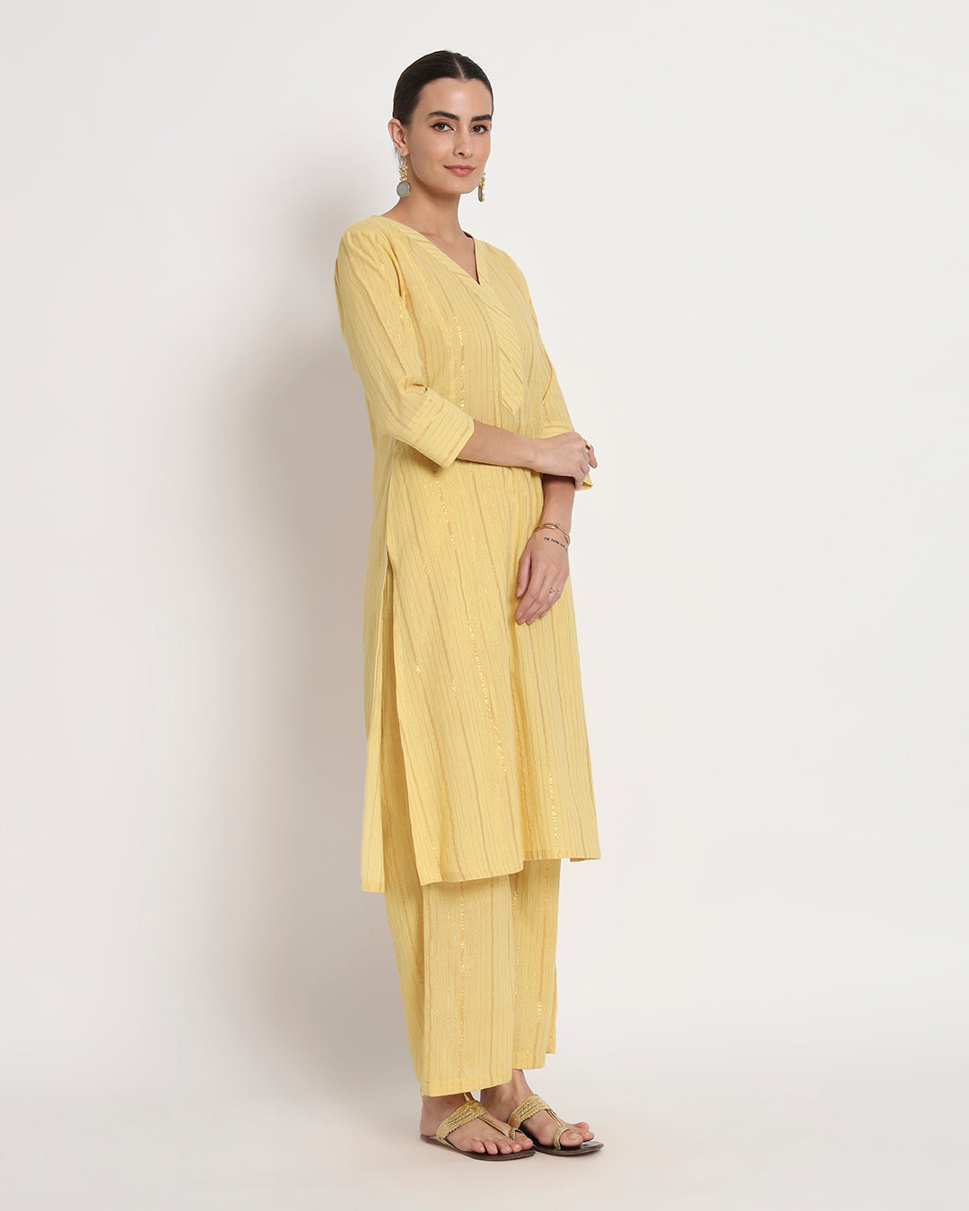 Summer Yellow Glisten Glamour Gala Co-ord Set