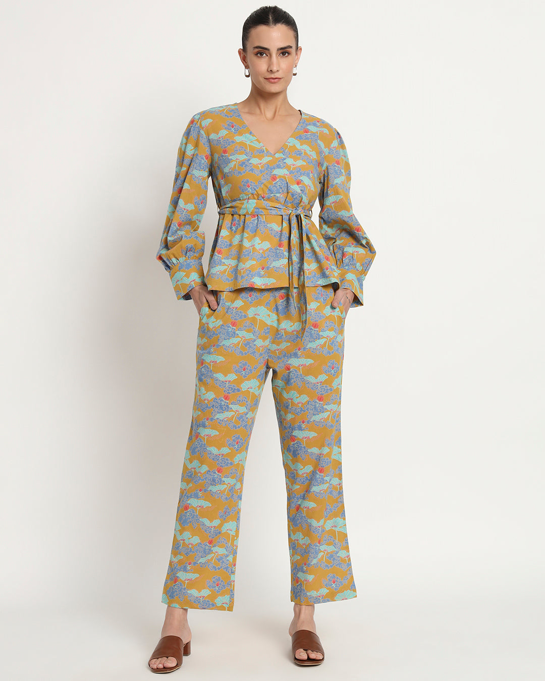 Printed Artful Edges Wrap Co-ord Set