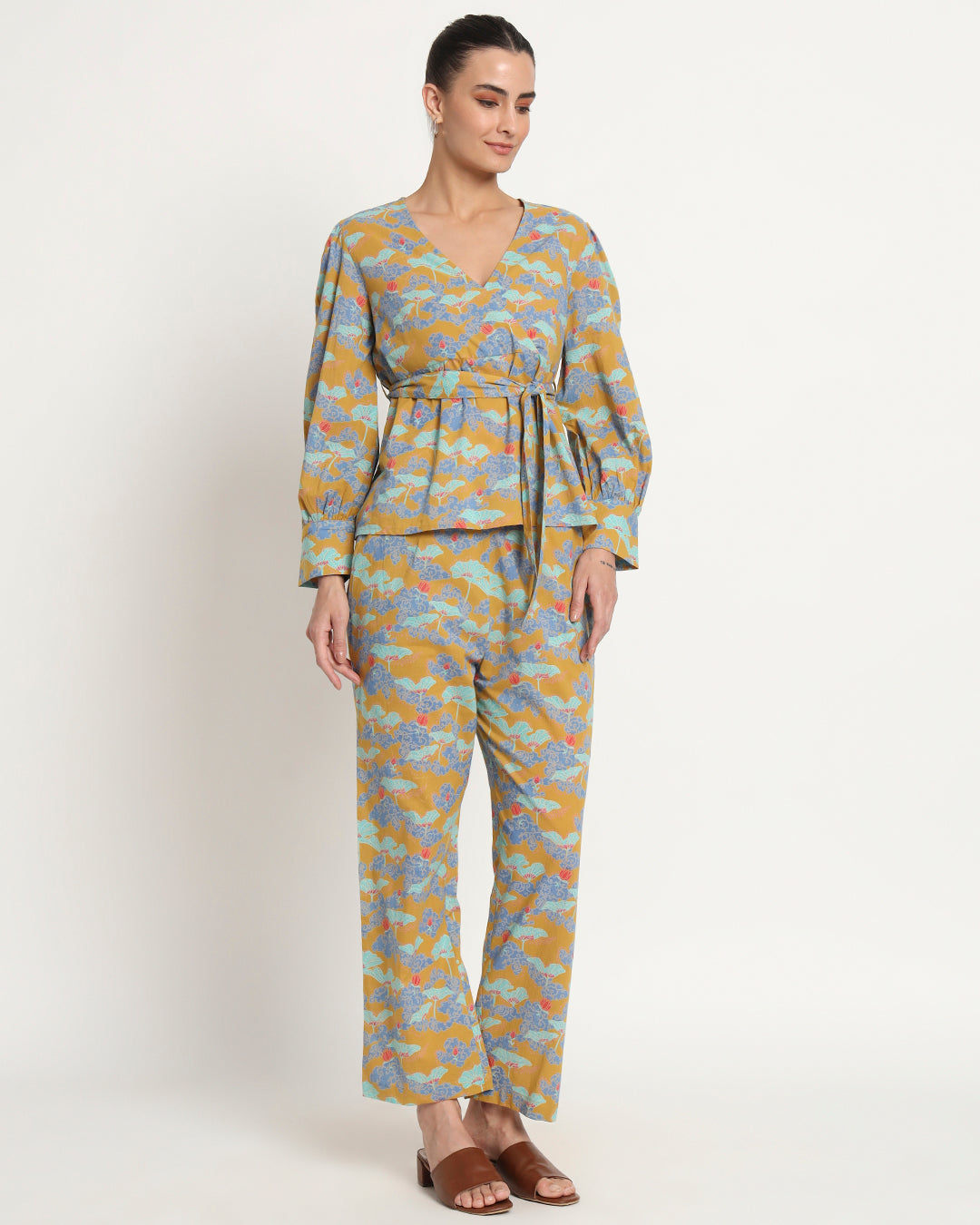 Printed Artful Edges Wrap Co-ord Set