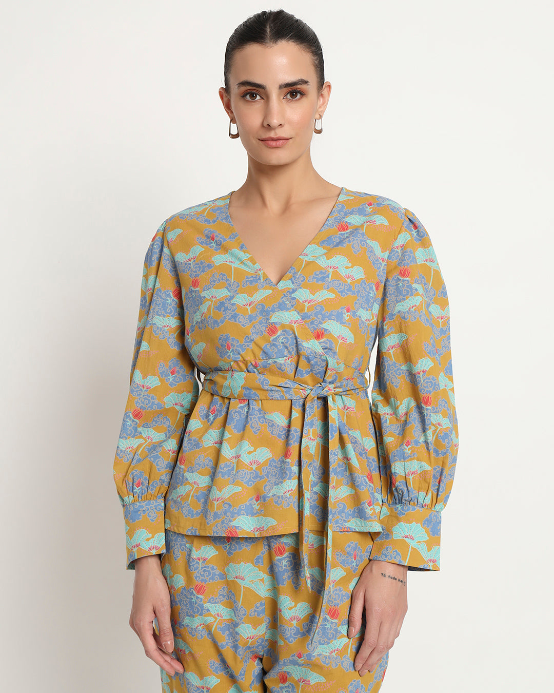 Printed Artful Edges Wrap Co-ord Set