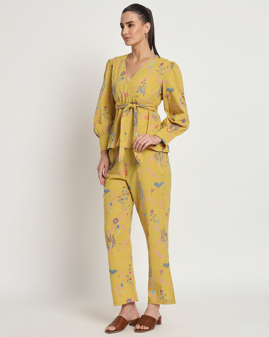Printed Avian Oasis Wrap Co-Ord Set