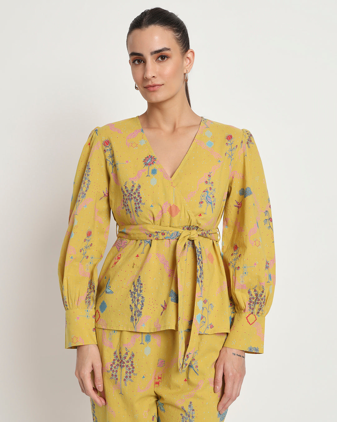Printed Avian Oasis Wrap Co-Ord Set