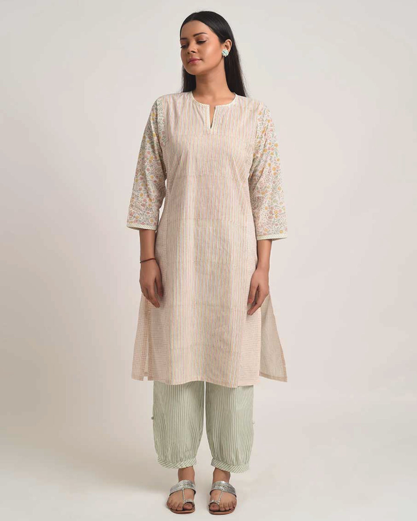Printed Radiate in Ivory A-line Co-ord Set