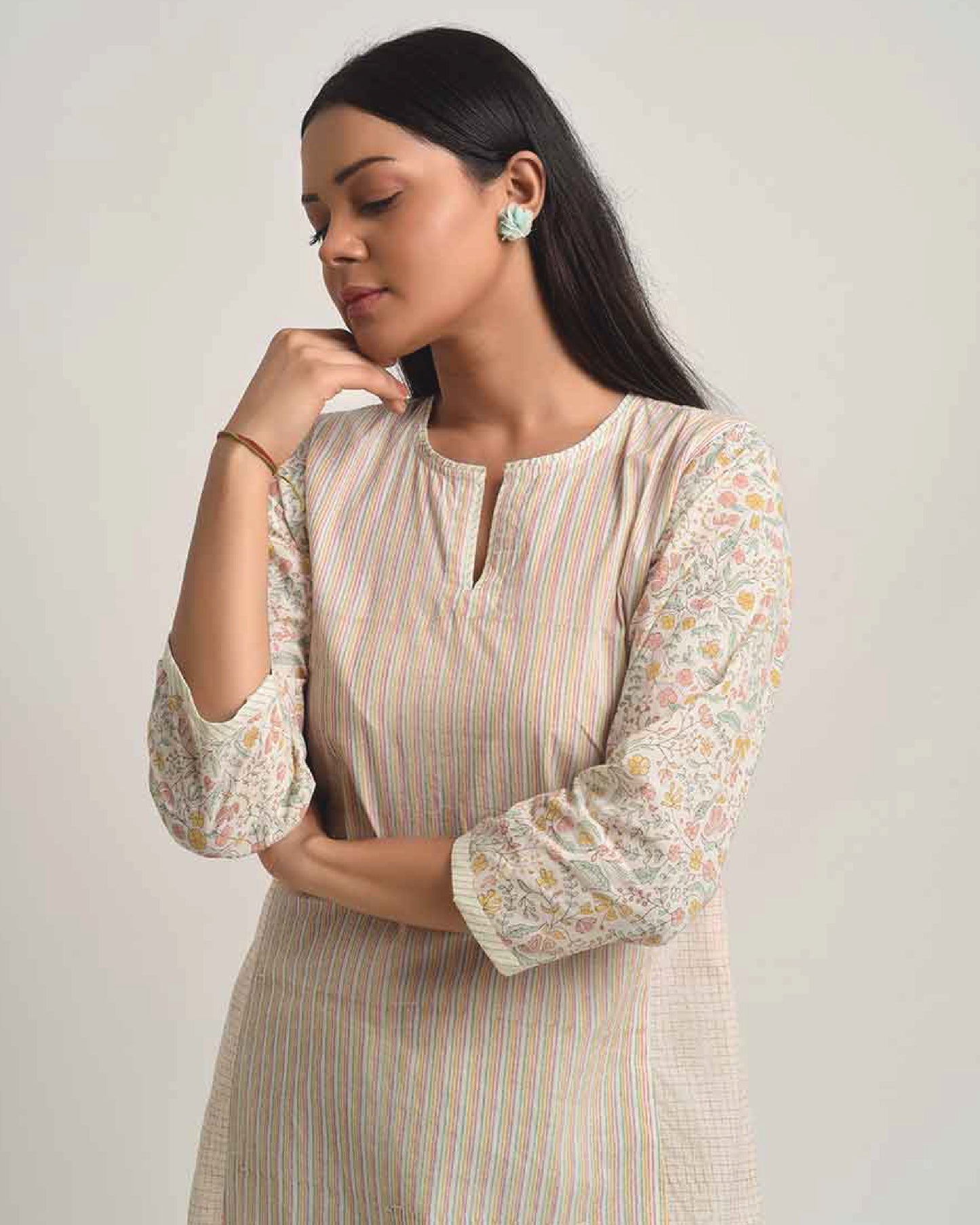 Printed Radiate in Ivory A-line Co-ord Set