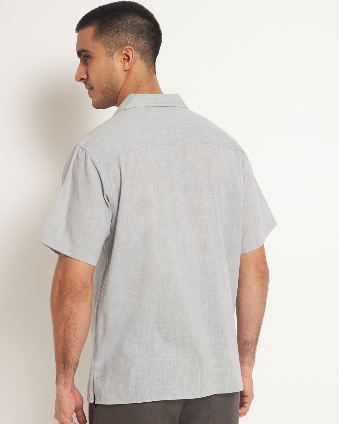 Classic Iced Grey Men's Half Sleeves Shirt