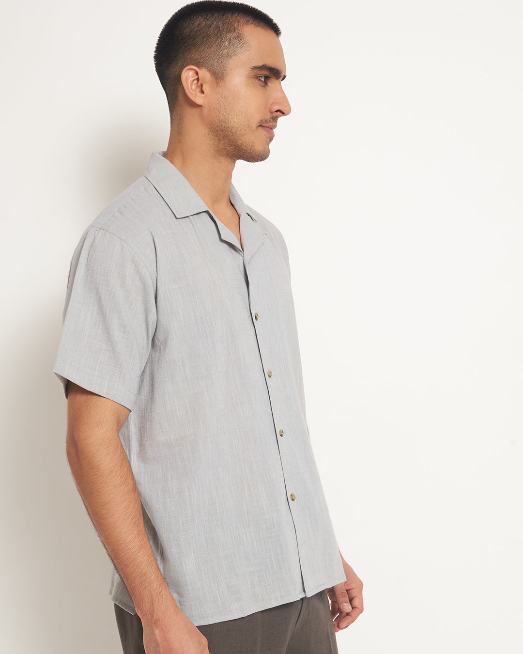 Classic Iced Grey Men's Half Sleeves Shirt