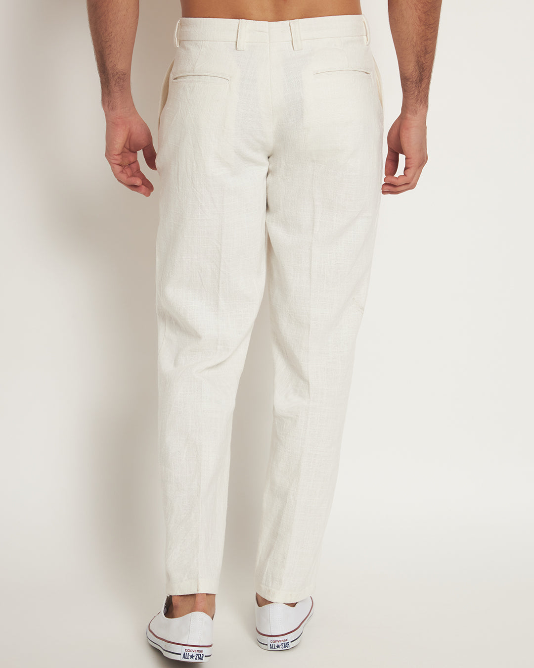 Casual Ease White Men's Pants