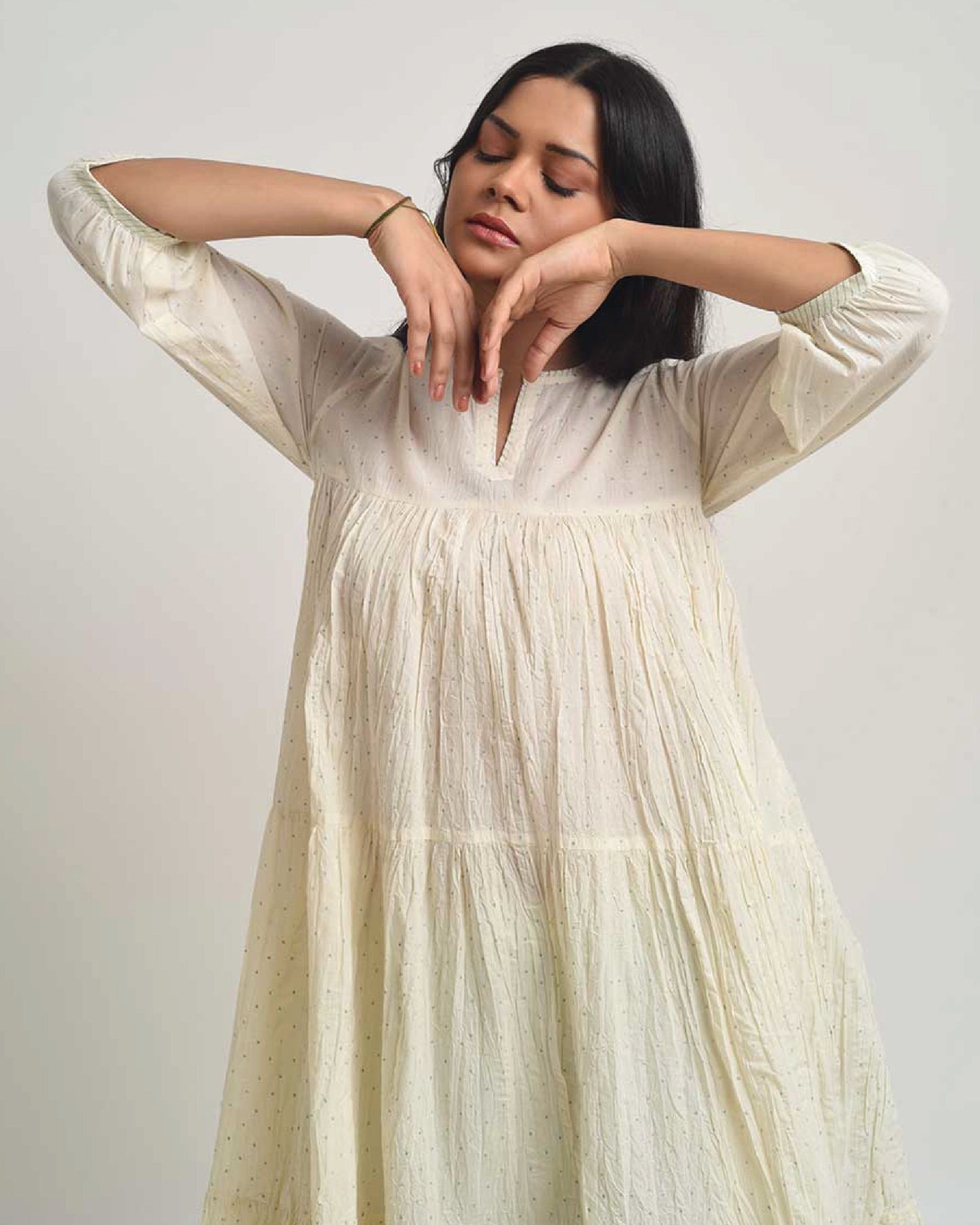 Printed Ivory Breeze Yoke Co-ord Set
