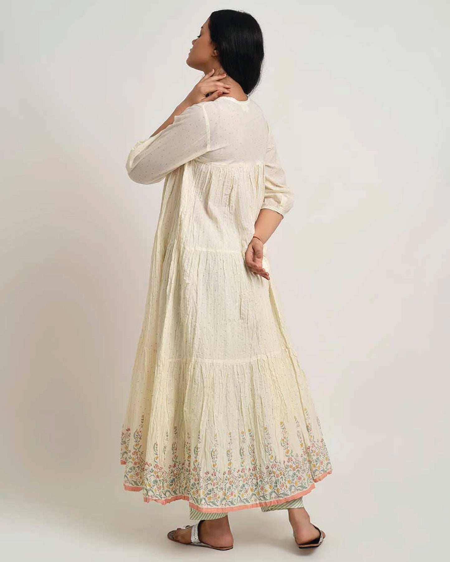 Printed Ivory Breeze Yoke Co-ord Set