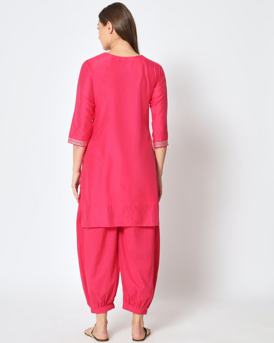 Modern Maharani! Gulabi Festive Chanderi Co-ord Set