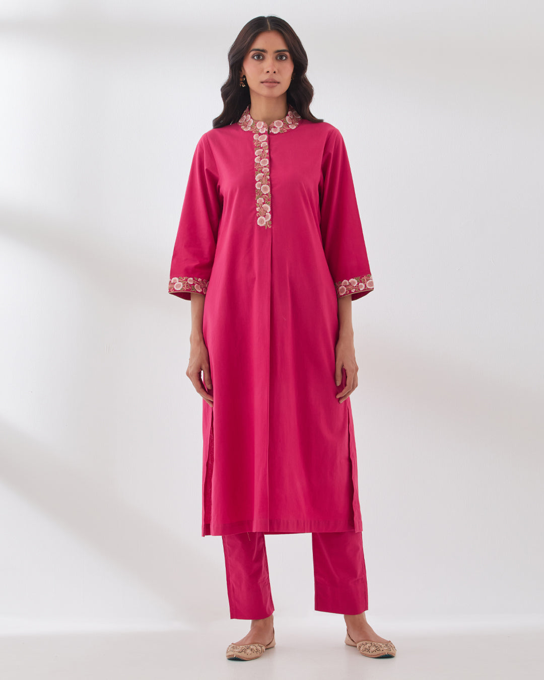 Rose of Love Festive Radiance Chanderi Long Kurta