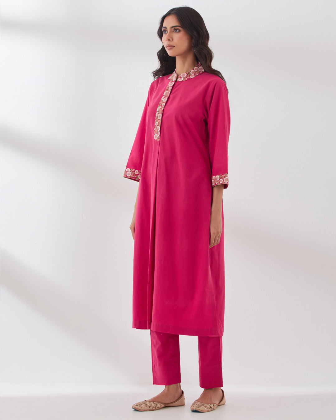 Rose of Love Festive Radiance Chanderi Long Kurta