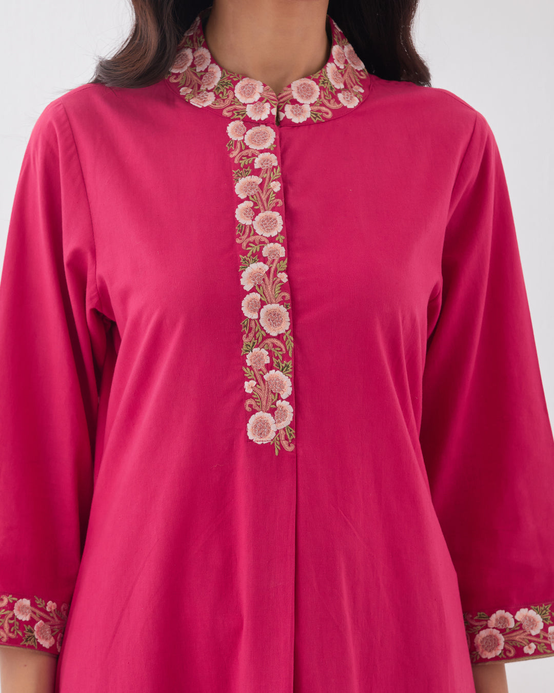 Rose of Love Festive Radiance Chanderi Long Kurta