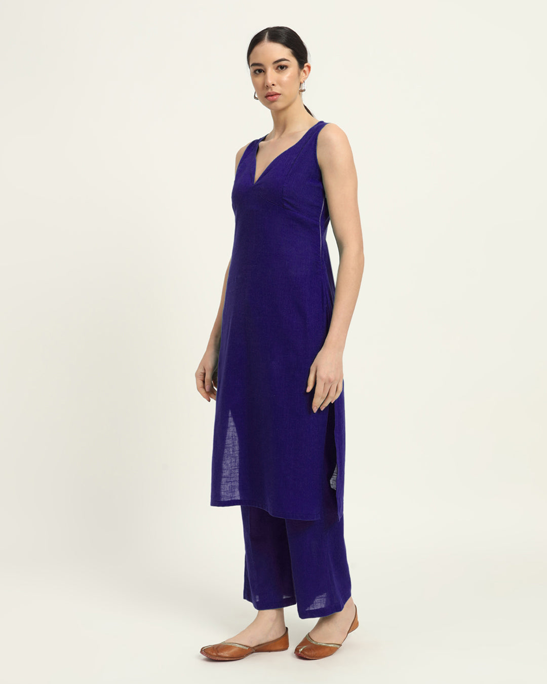 Combo: Blue Dawn & Aurora Purple Modern Muse Sweetheart Solid Kurta