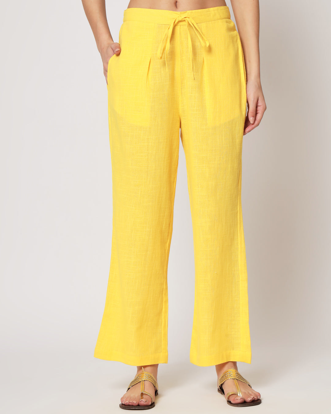 Sunshine Yellow Straight Pants