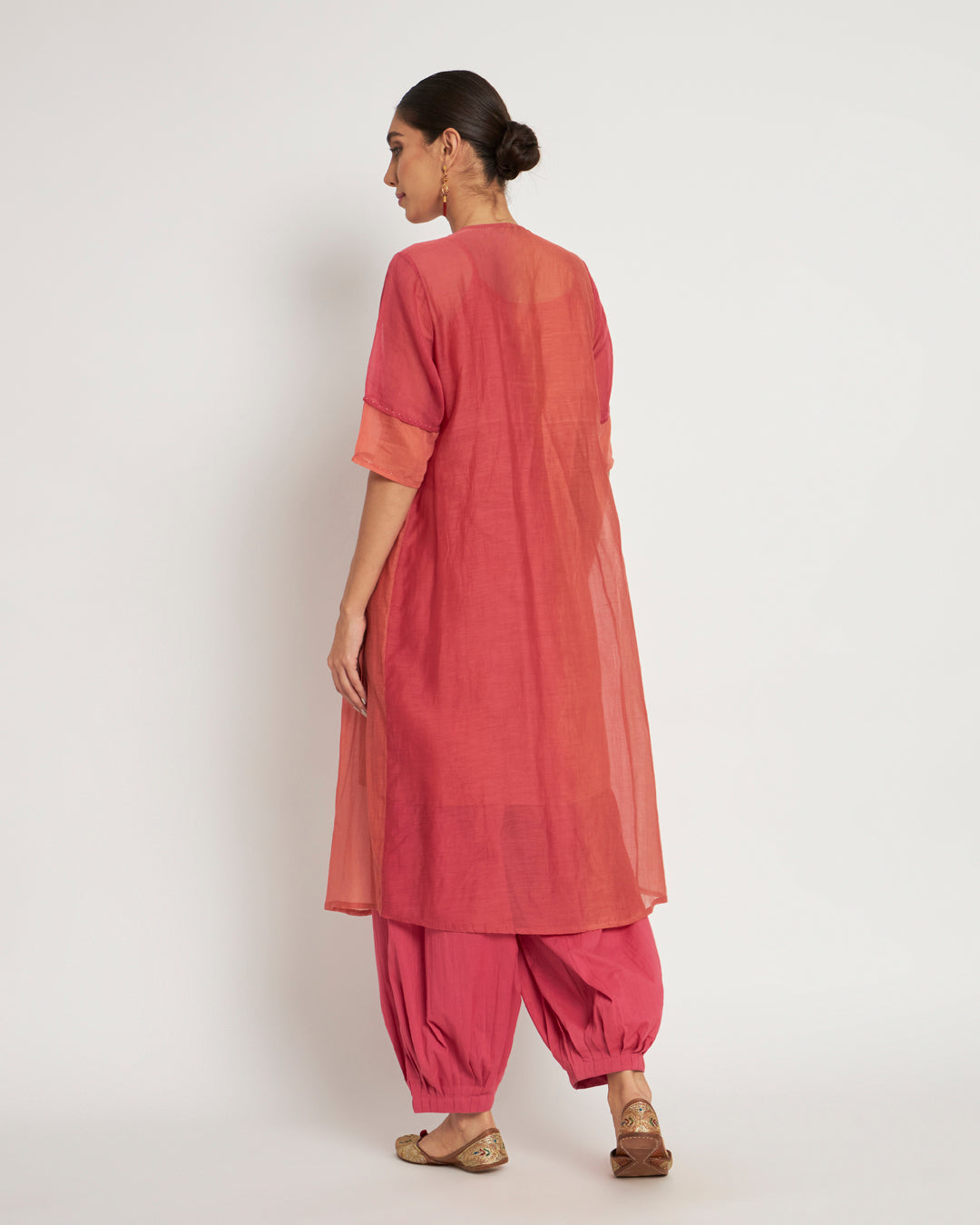 Set of 3- Blushing Pleats Elegance Festive Chanderi Set