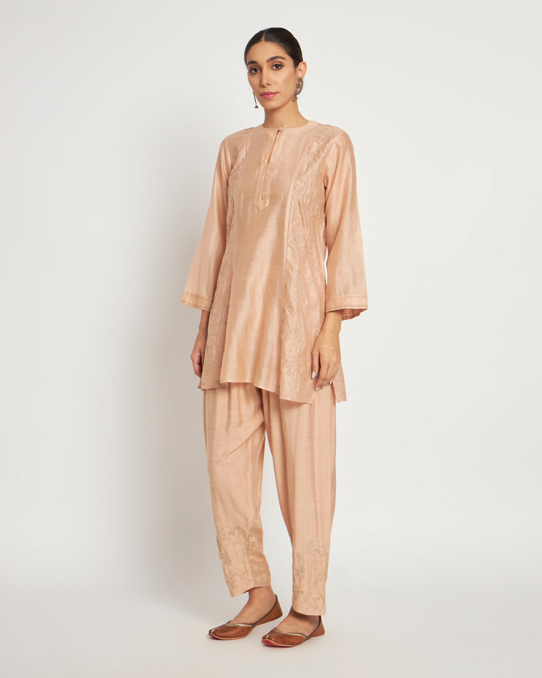 Rosy Blush Festive Kurta (Without Bottoms)