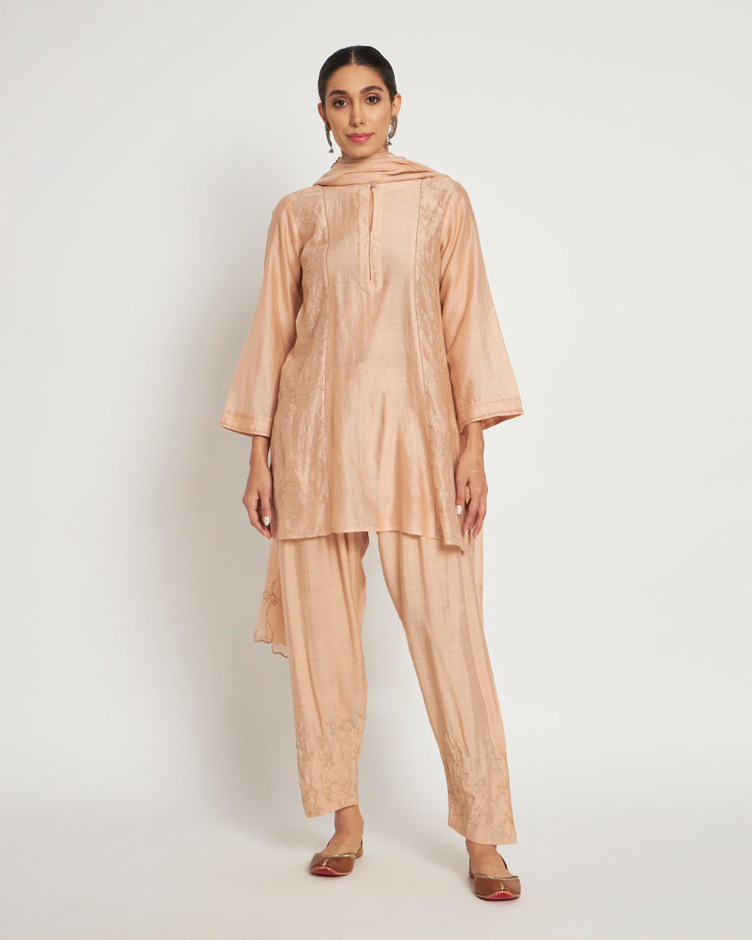 Rosy Blush Festive Kurta (Without Bottoms)