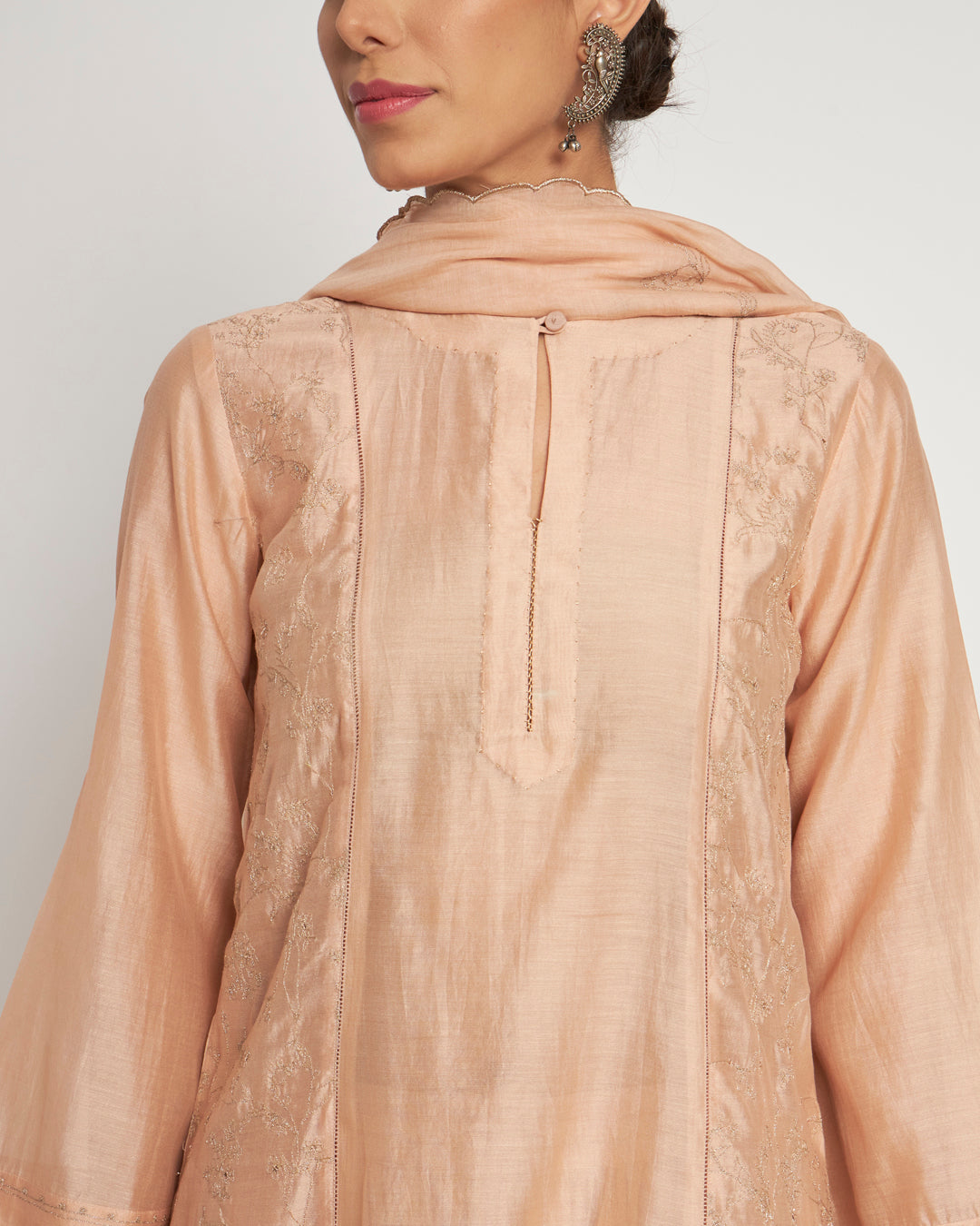 Rosy Blush Festive Kurta (Without Bottoms)