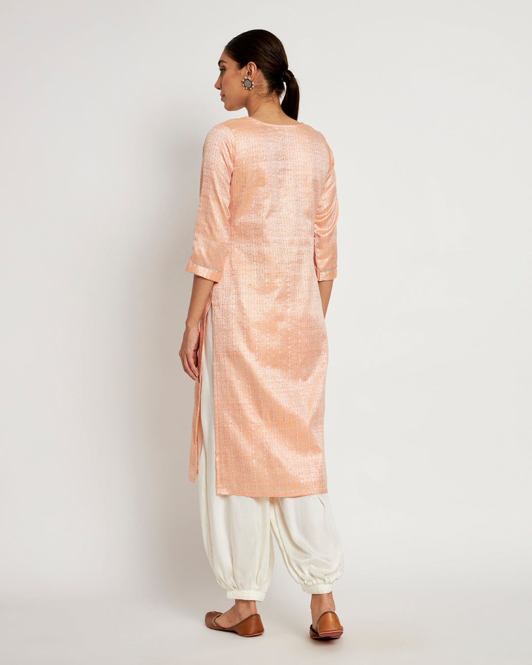 Peachy Spark Jacquard Festive Co-ord Set