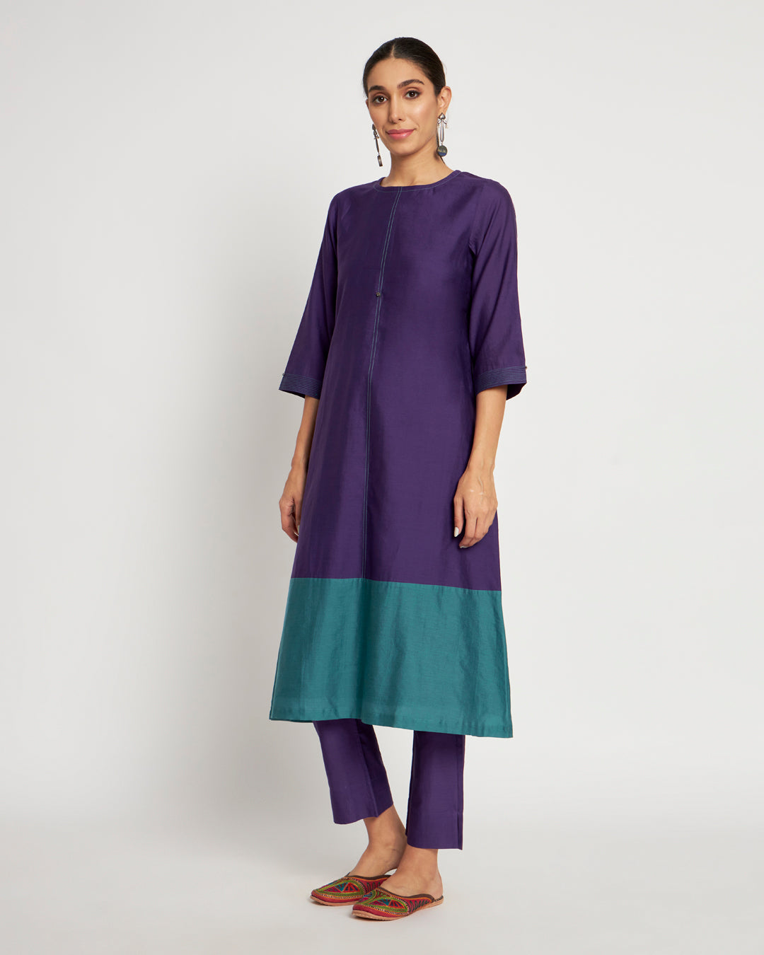 Orchid Vine Dual Toned Chanderi Co-ord Set