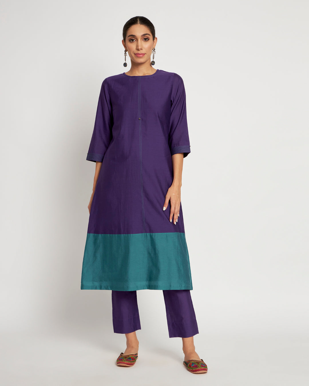 Orchid Vine Dual Toned Chanderi Co-ord Set