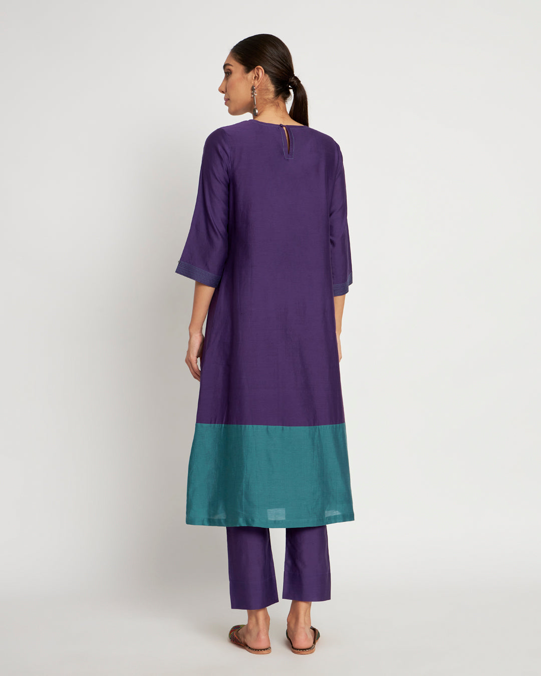 Orchid Vine Dual Toned Chanderi Co-ord Set