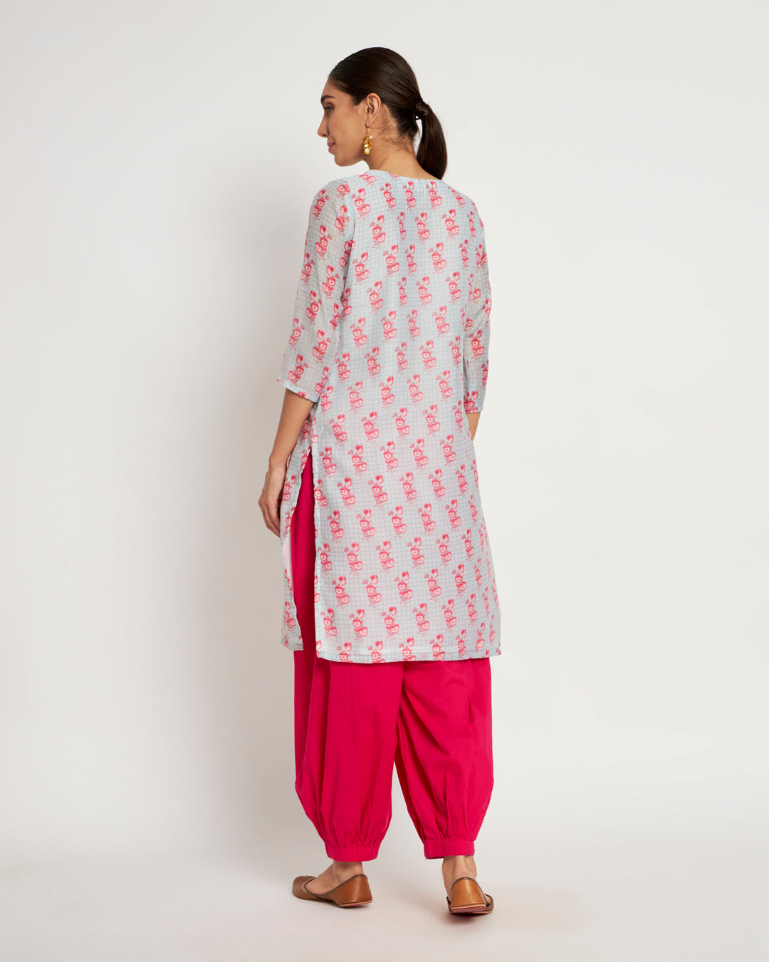 Rosy Peach Festive Chanderi Co-ord Set
