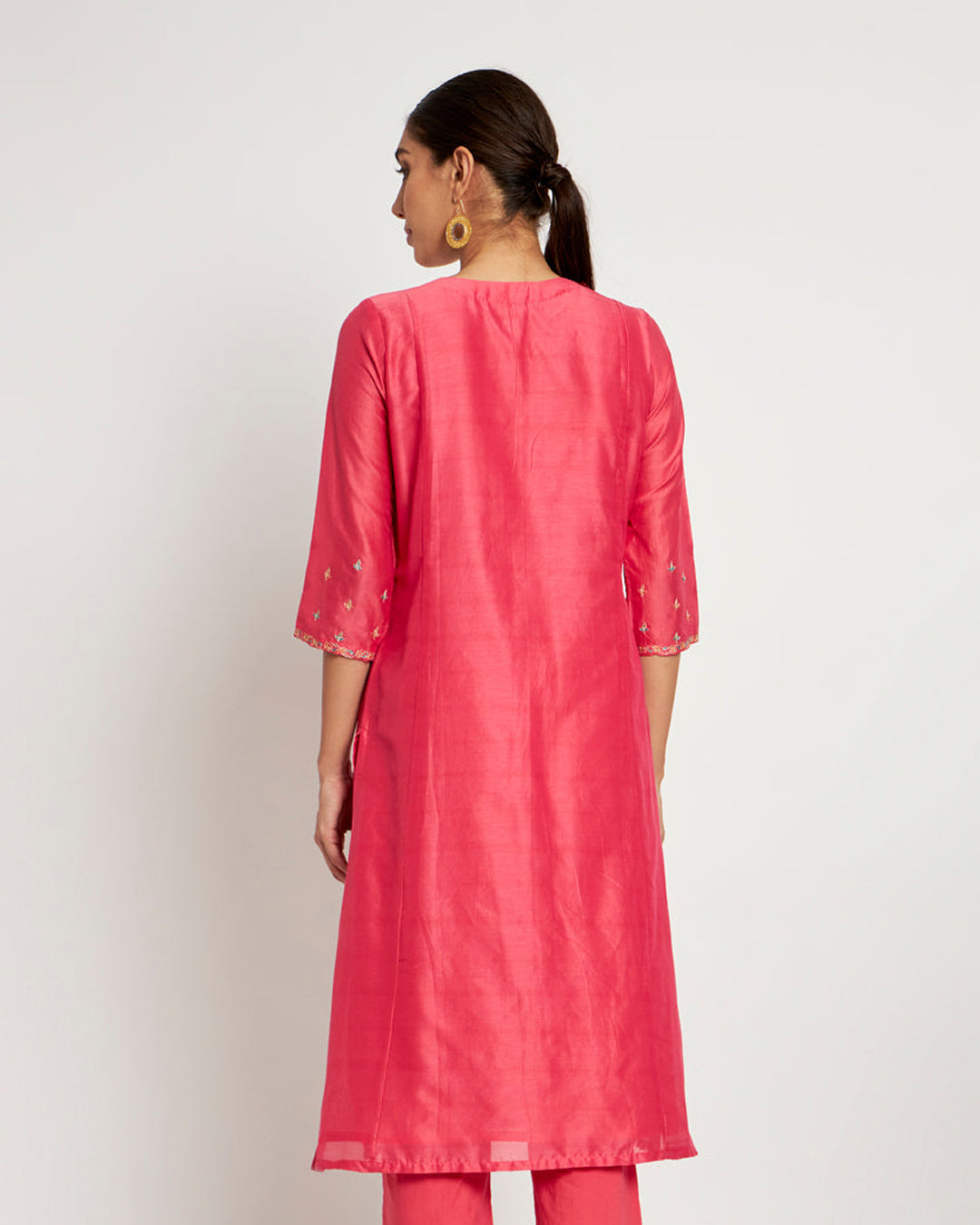 Twinkling Rani Aari Work Festive Kurta (Without Bottoms)