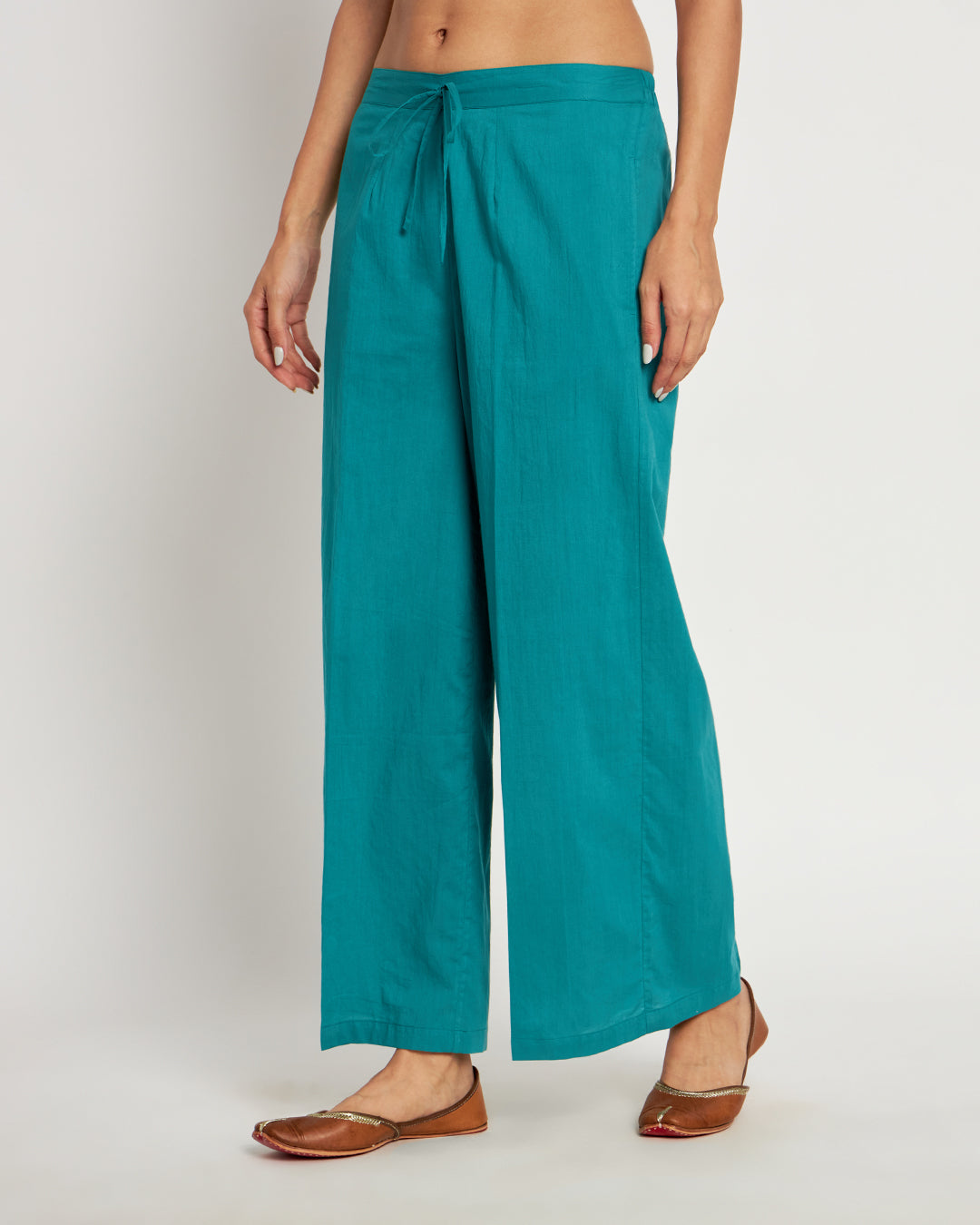 Green Gleam Wide Pants