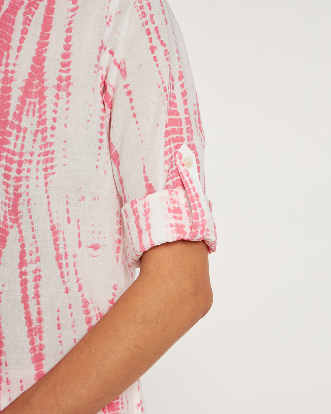 Printed Blush Pink Shibori Bliss Collared Co-ord Set