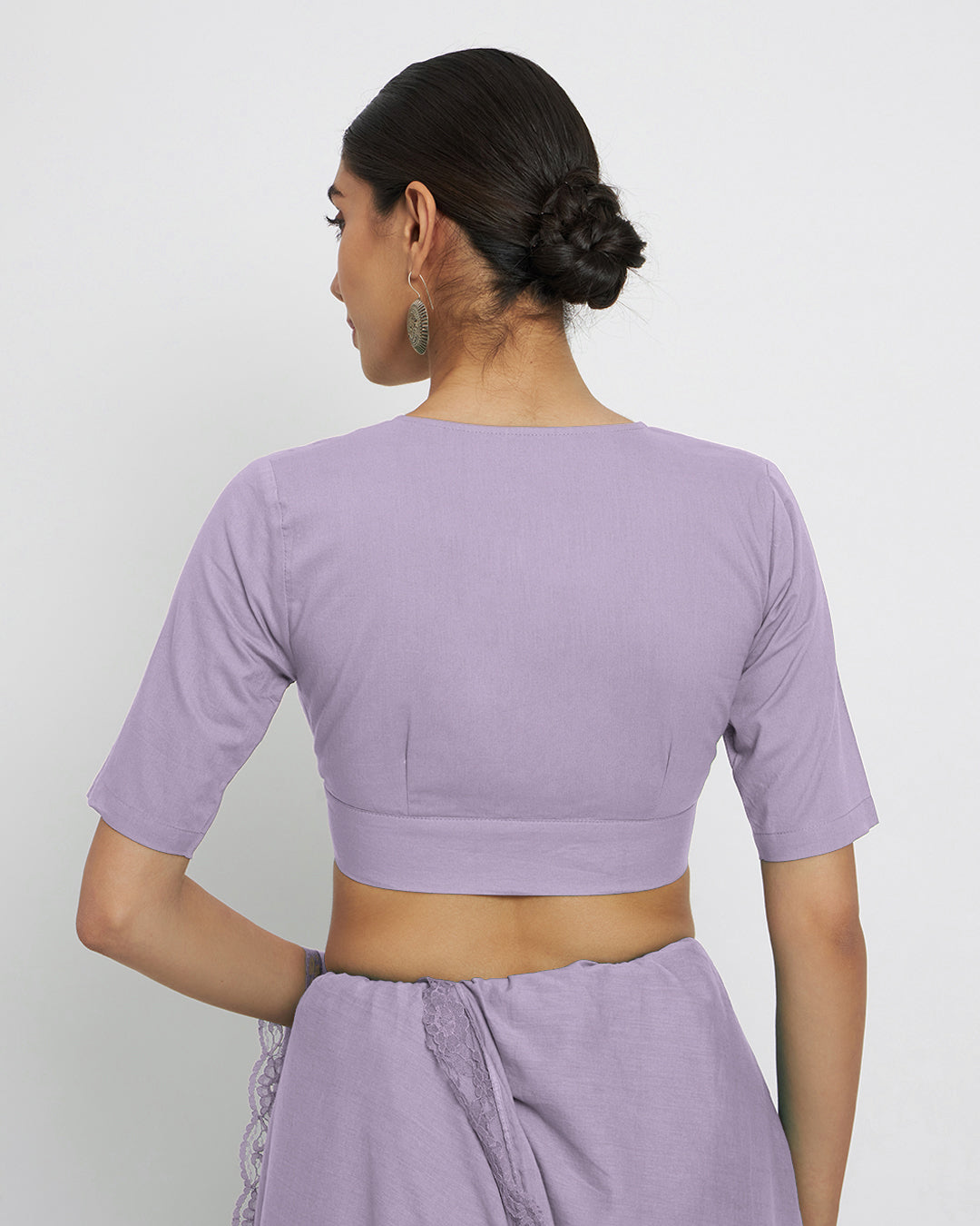 Lilac V Gathers Saree & Blouse Co-ord Set