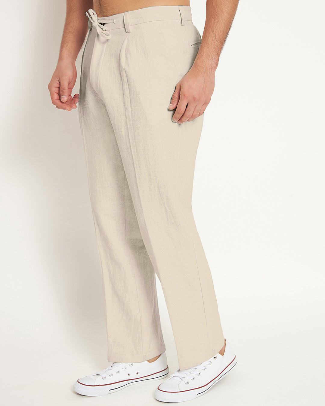 Casual Ease Beige Men's Pants