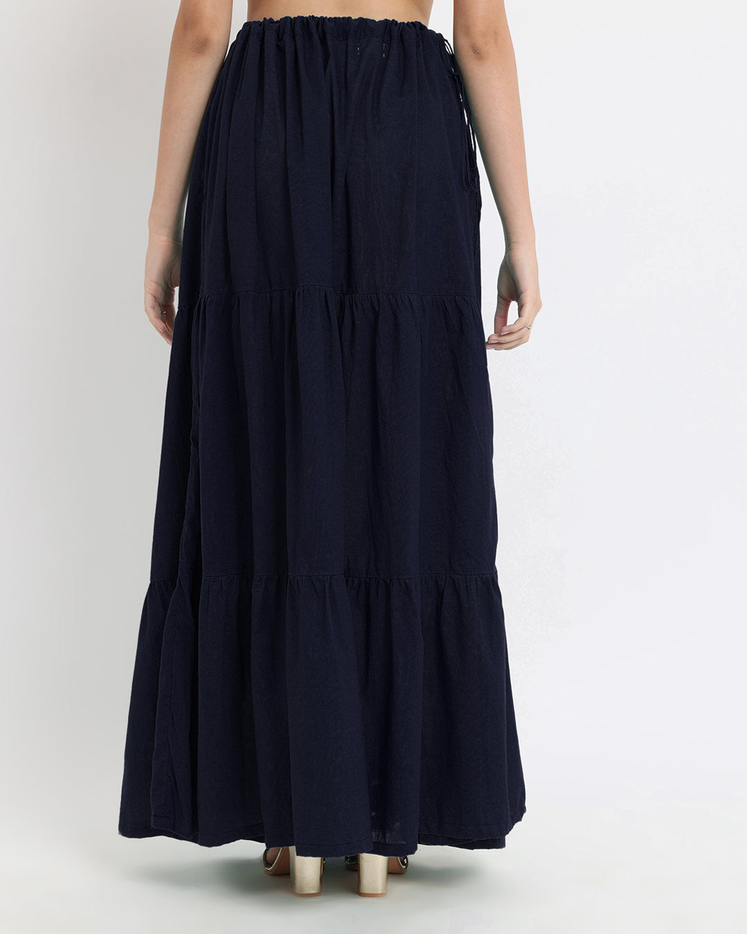 Midnight Blue Tiered Skirt