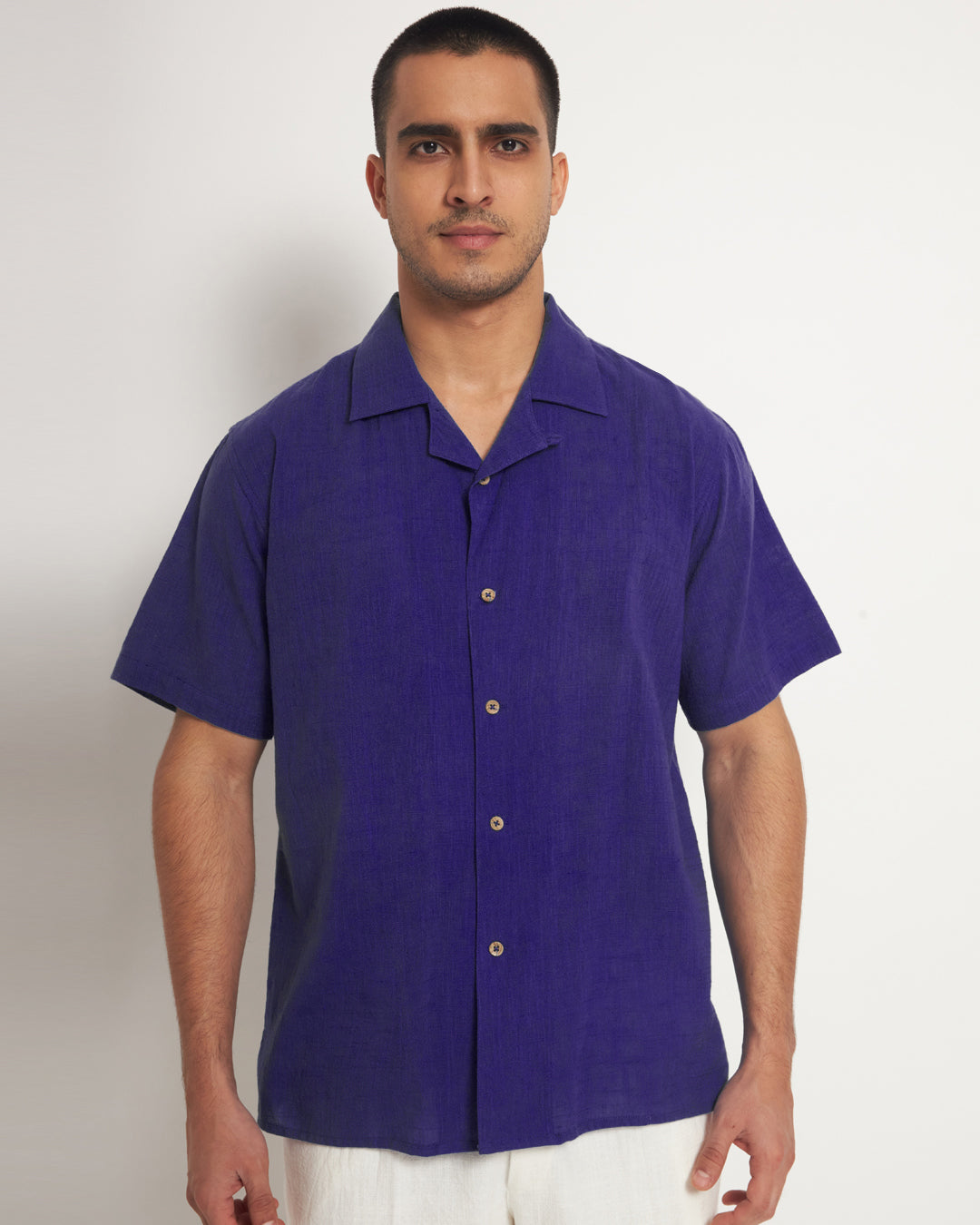 Combo: Classic Aurora Purple Half Sleeves Men's Shirt & Pants