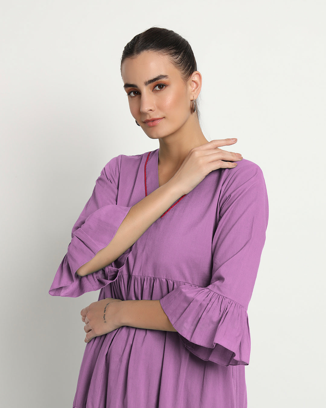 Wisteria Purple Flounce & Flow Maxi Dress