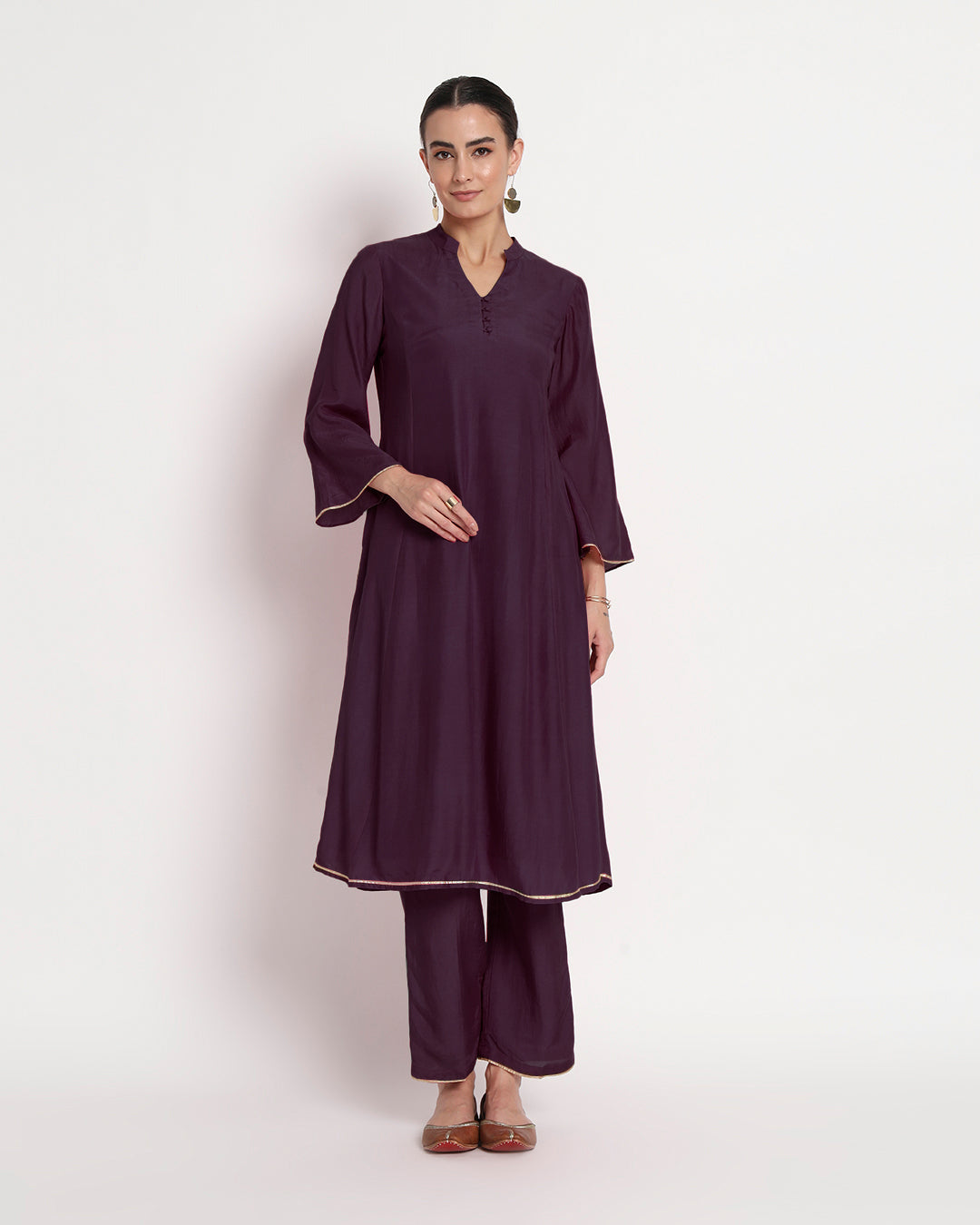 Plum Passion Royal Notch Gala Co-ord Set