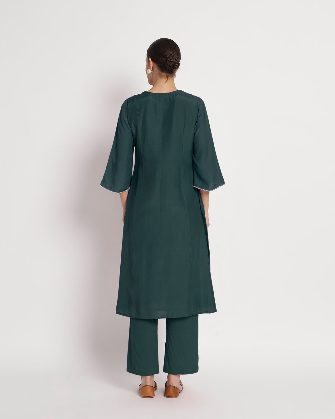 Deep Teal Royal Hand Embroidered Gala Co-ord Set