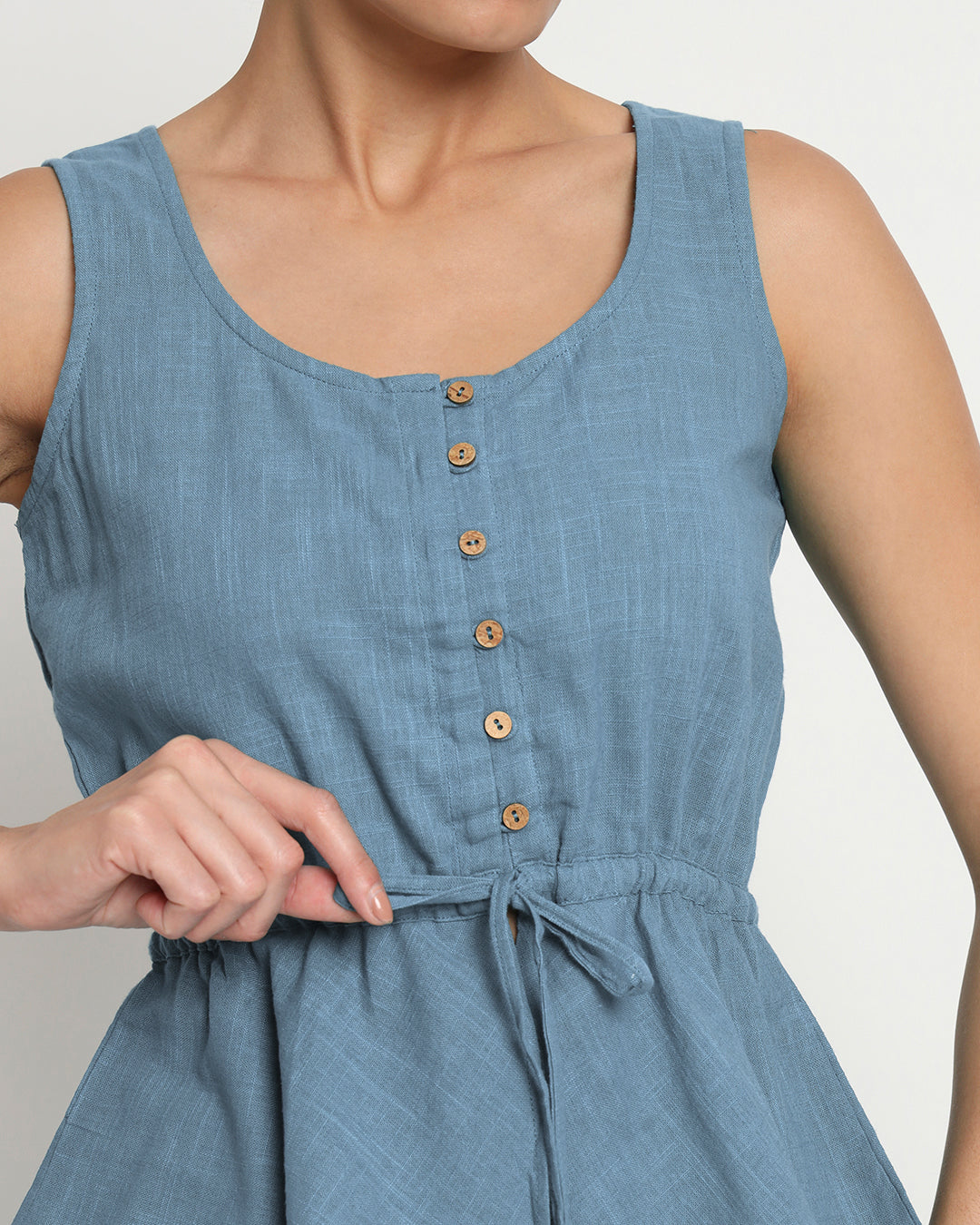 Blue Dawn Peplum Paradise Solid Co-ord Set