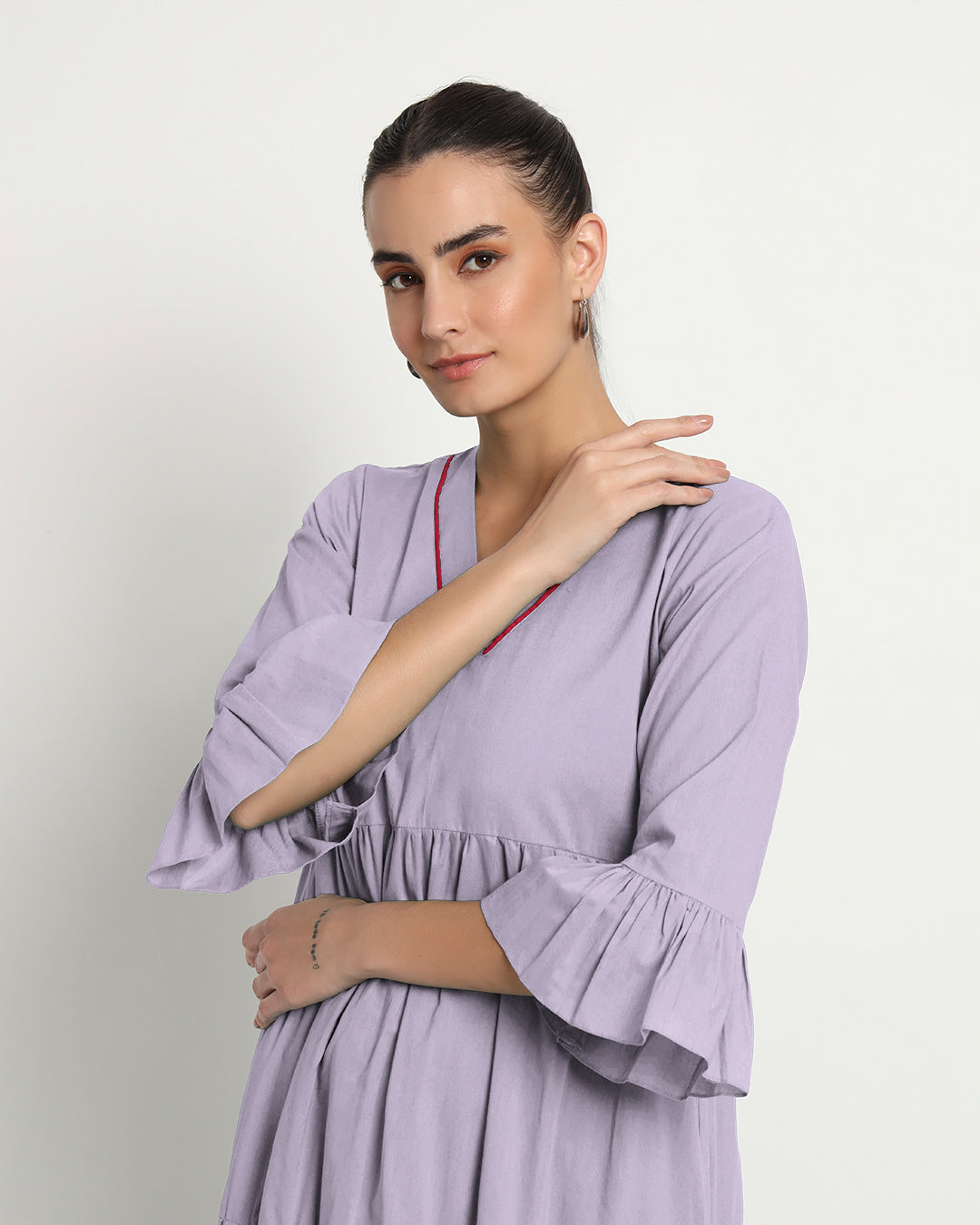 Lilac Flounce & Flow Maxi Dress