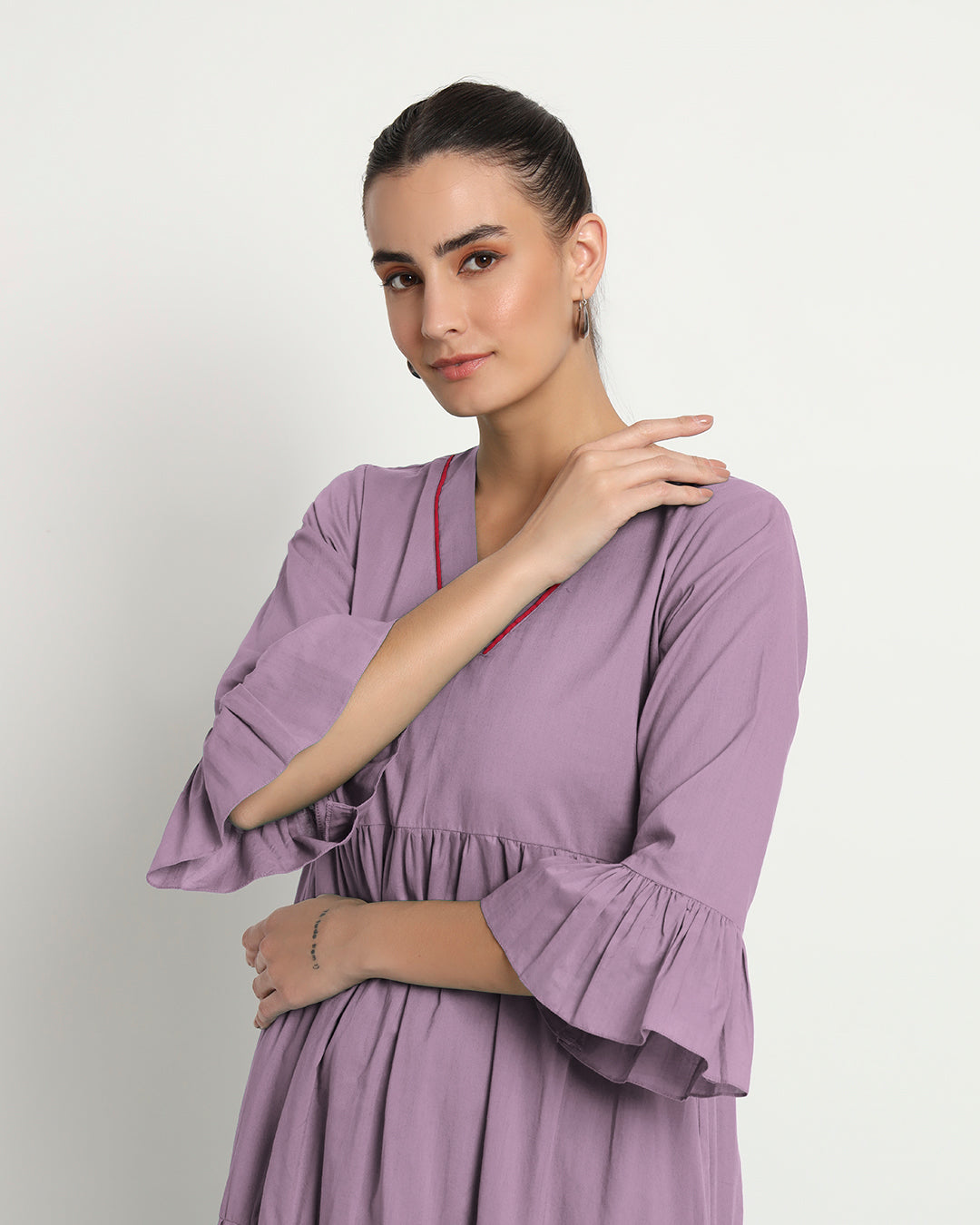 Iris Pink Flounce & Flow Maxi Dress