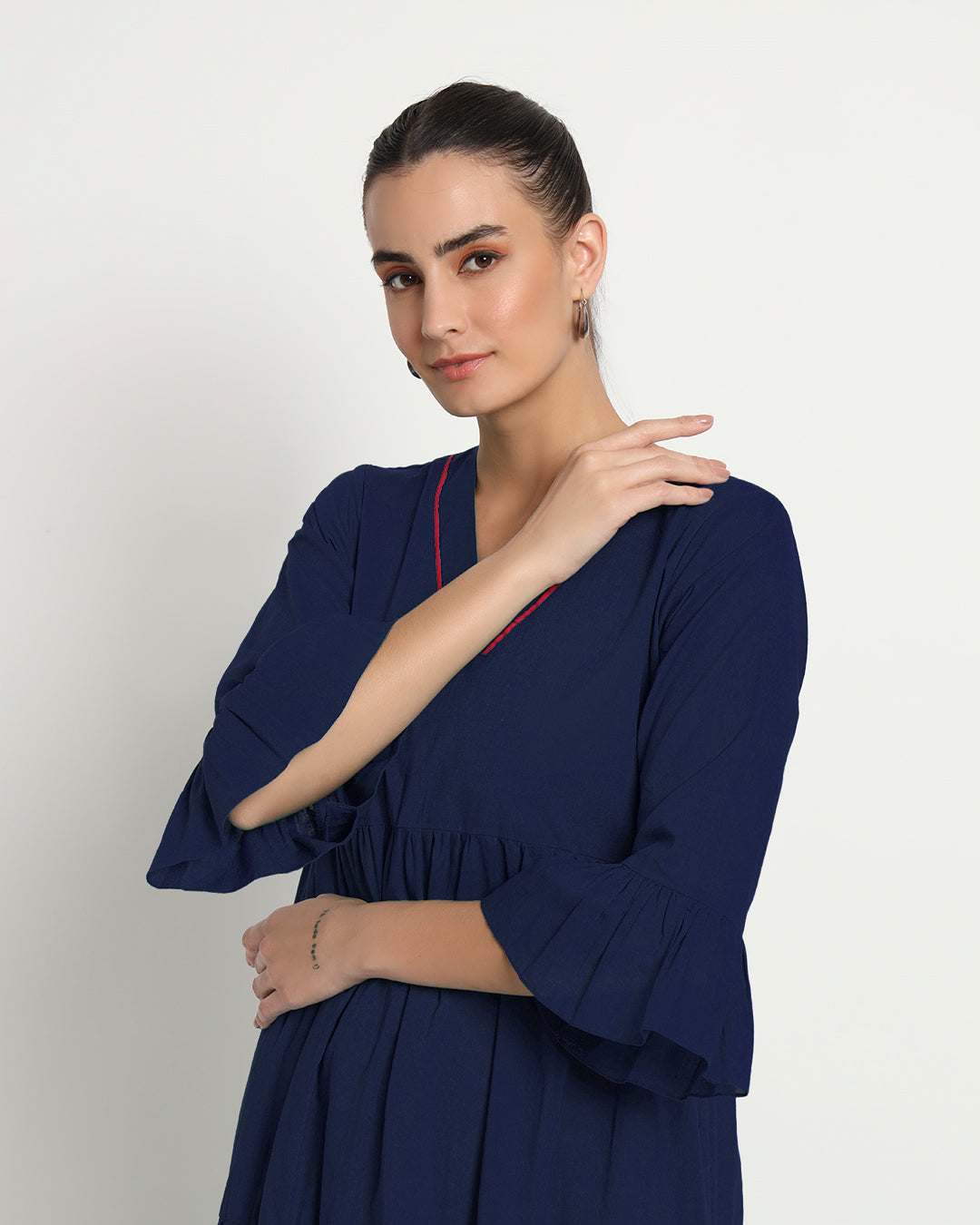 Midnight Blue Flounce & Flow Maxi Dress