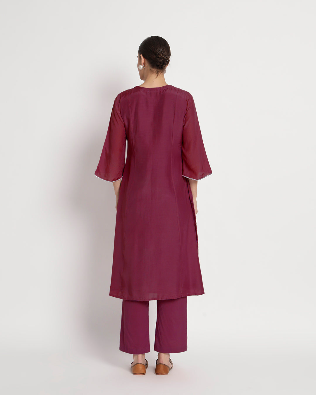 Russet Red Royal Hand Embroidered Gala Co-ord Set