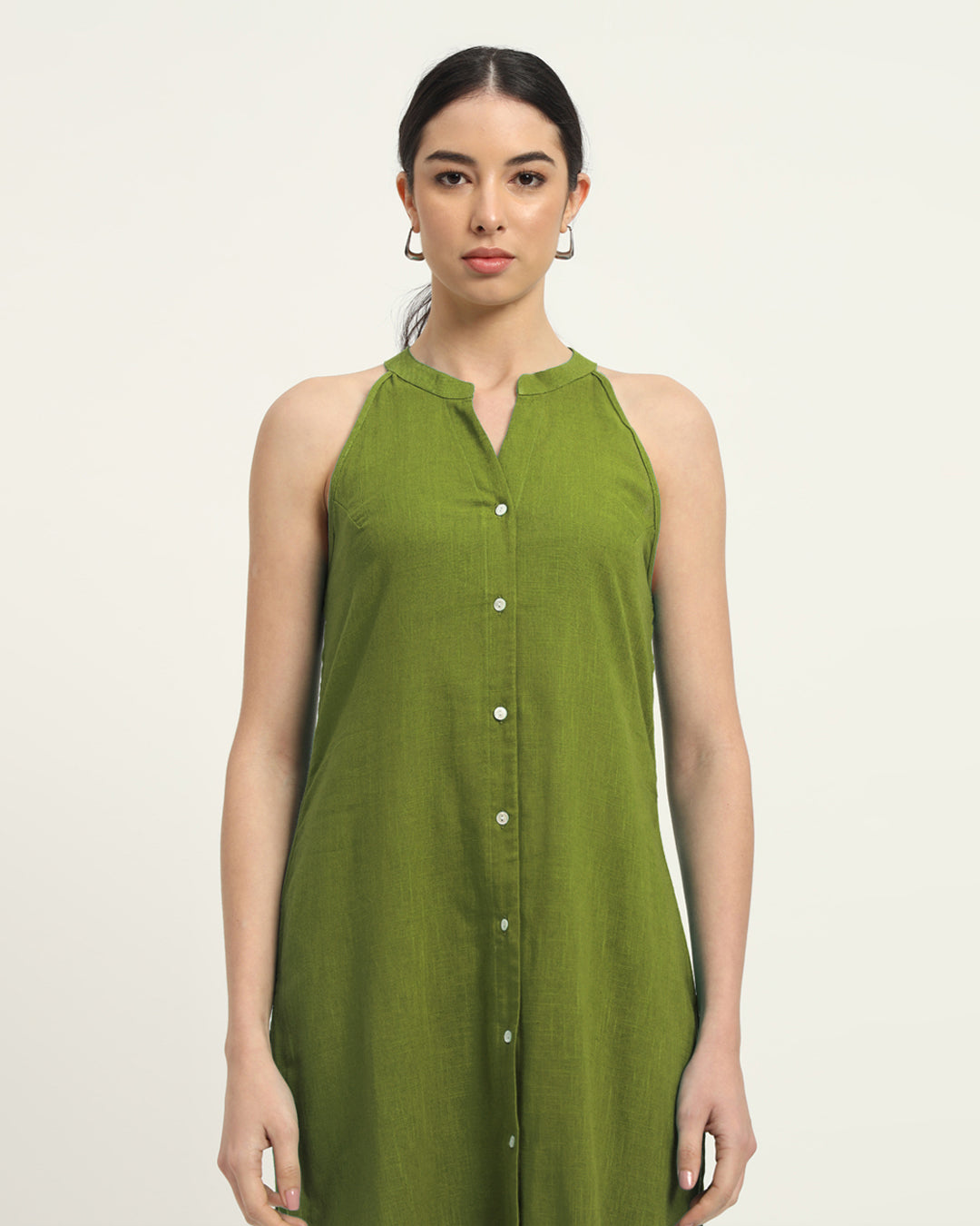 Sage Green Mermaid Button Down Solid Co-ord Set