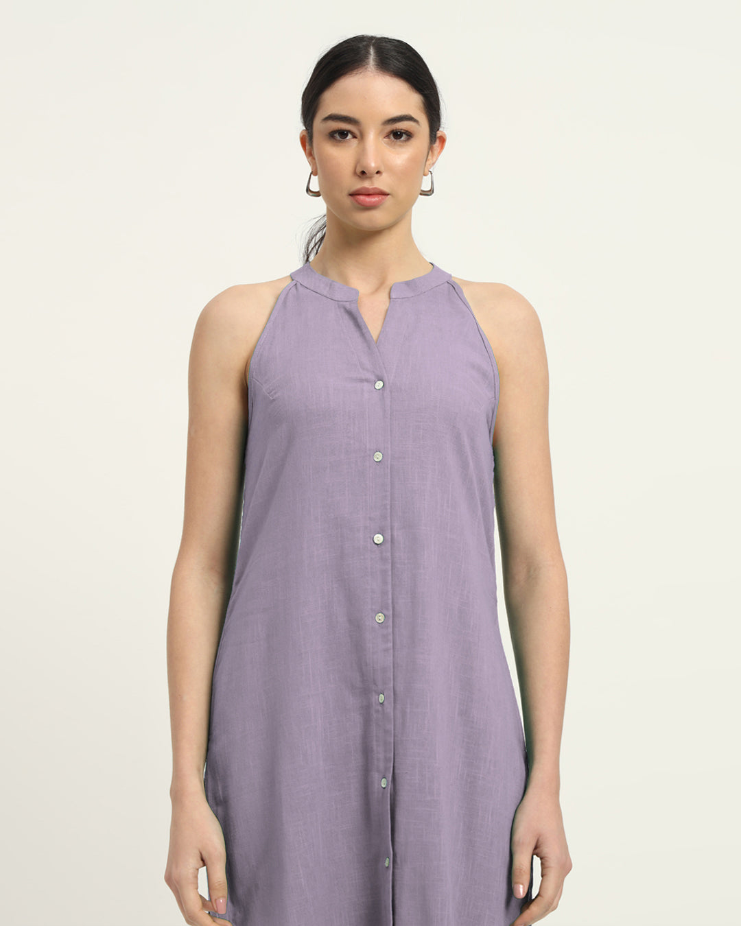 Lilac Mermaid Button Down Solid Co-ord Set