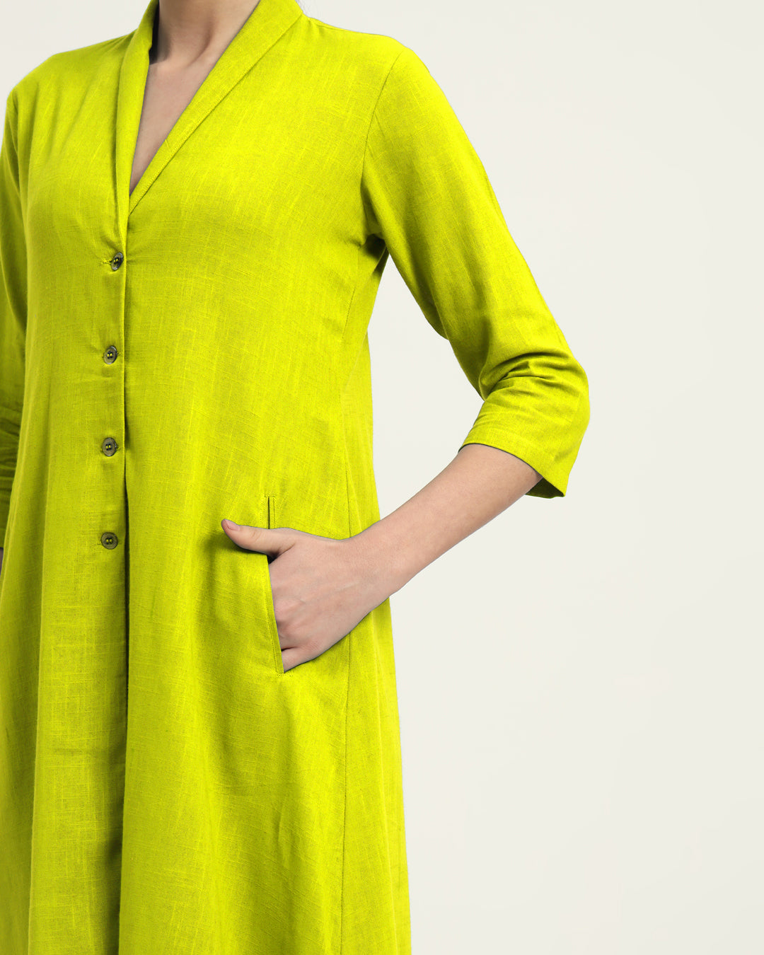 Lime Boho Harmony Flared Solid Co-ord Set
